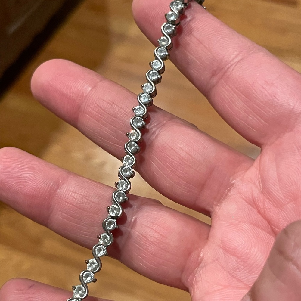 Women’s silver and CZ bracelet